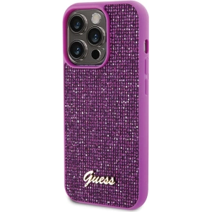Etui Guess GUHCP15LPMSDGSF Apple iPhone 15 Pro hardcase Disco Metal Script fuksja/fuschia