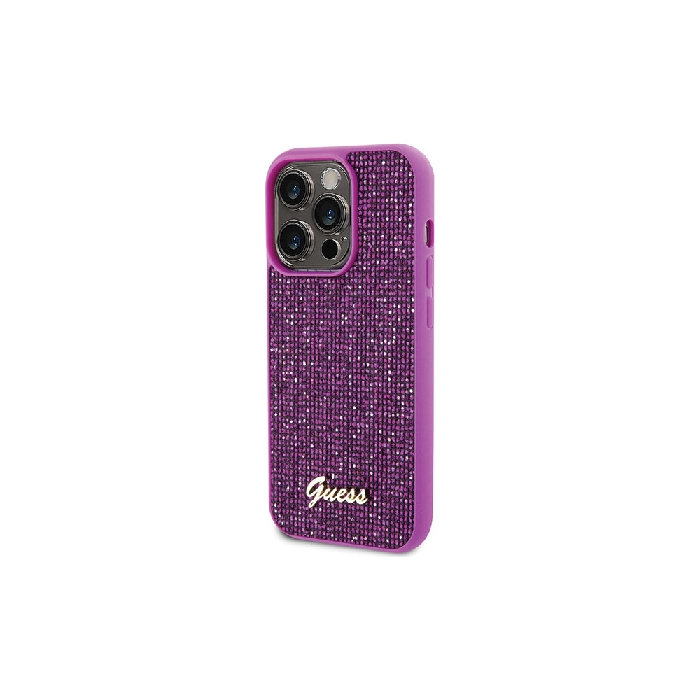 Etui Guess GUHCP15LPMSDGSF Apple iPhone 15 Pro hardcase Disco Metal Script fuksja/fuschia