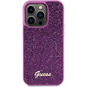 Etui Guess GUHCP15LPMSDGSF Apple iPhone 15 Pro hardcase Disco Metal Script fuksja/fuschia