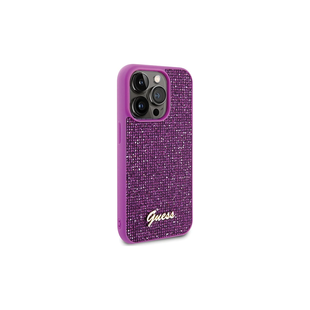Etui Guess GUHCP15LPMSDGSF Apple iPhone 15 Pro hardcase Disco Metal Script fuksja/fuschia