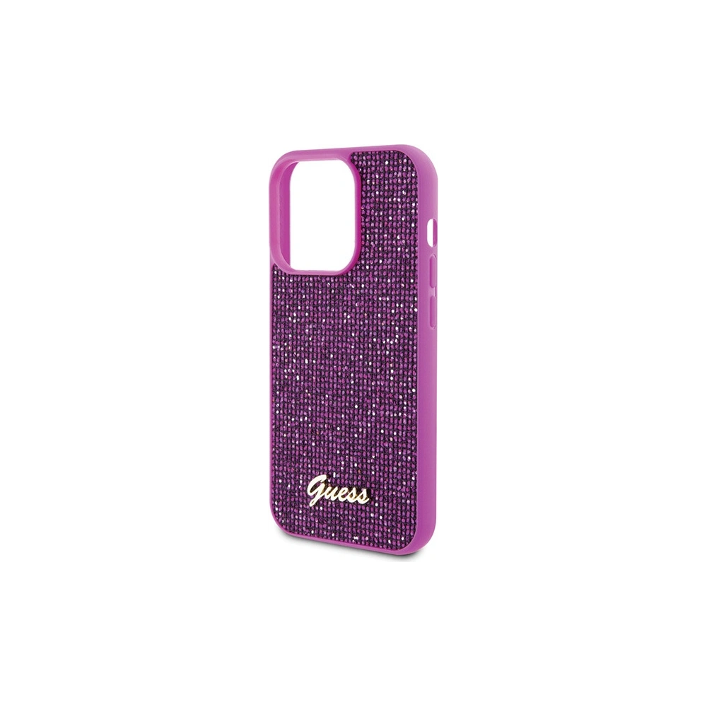 Etui Guess GUHCP15LPMSDGSF Apple iPhone 15 Pro hardcase Disco Metal Script fuksja/fuschia
