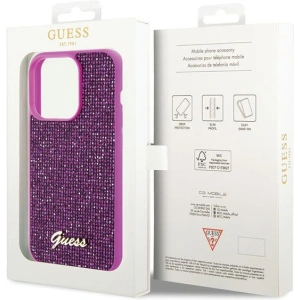 Etui Guess GUHCP15LPMSDGSF Apple iPhone 15 Pro hardcase Disco Metal Script fuksja/fuschia