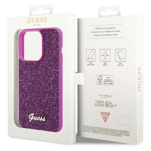 Kup Case Guess GUHCP15LPMSDGSF Apple iPhone 15 Pro Hardcase Disco Metal Script Fuchsie/Fuchsia - GUE2819 - {ean13} - Sklep Home Screen