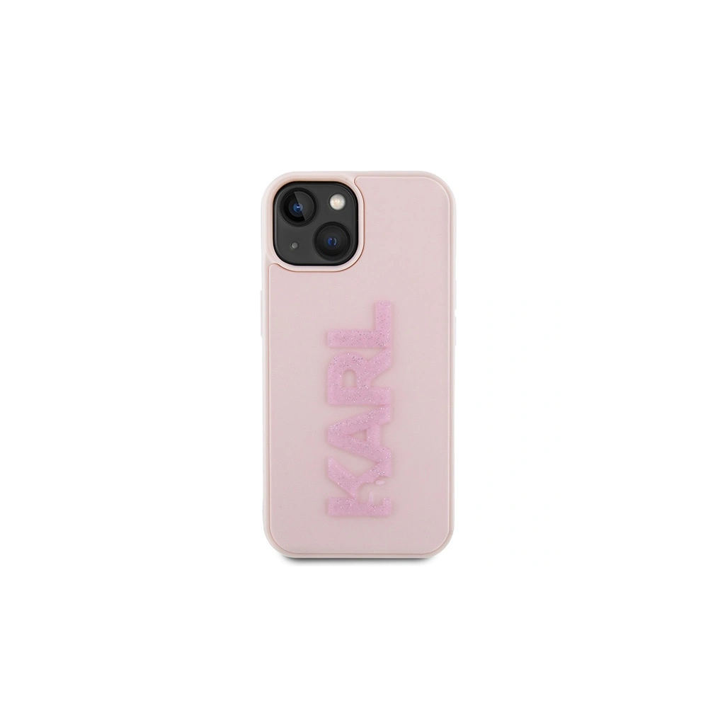 Etui Karl Lagerfeld KLHCP15M3DMBKCP Apple iPhone 15 Plus / 14 Plus hardcase 3D Rubber Glitter Logo różowy/pink