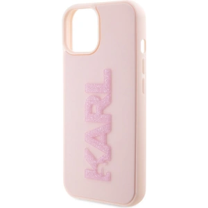 Etui Karl Lagerfeld KLHCP15M3DMBKCP Apple iPhone 15 Plus / 14 Plus hardcase 3D Rubber Glitter Logo różowy/pink