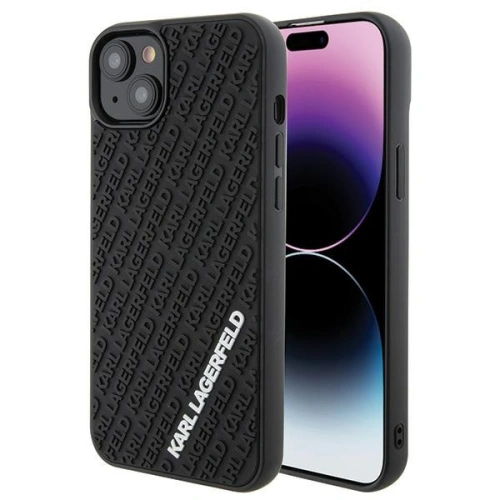 Kup Case Karl Lagerfeld KLHCP15M3DMKRLK Apple iPhone 15 Plus / 14 Plus Hardcase 3D Gummi Multi-Logo schwarz/black - KLD1655 - {ean13} - Sklep Home Screen