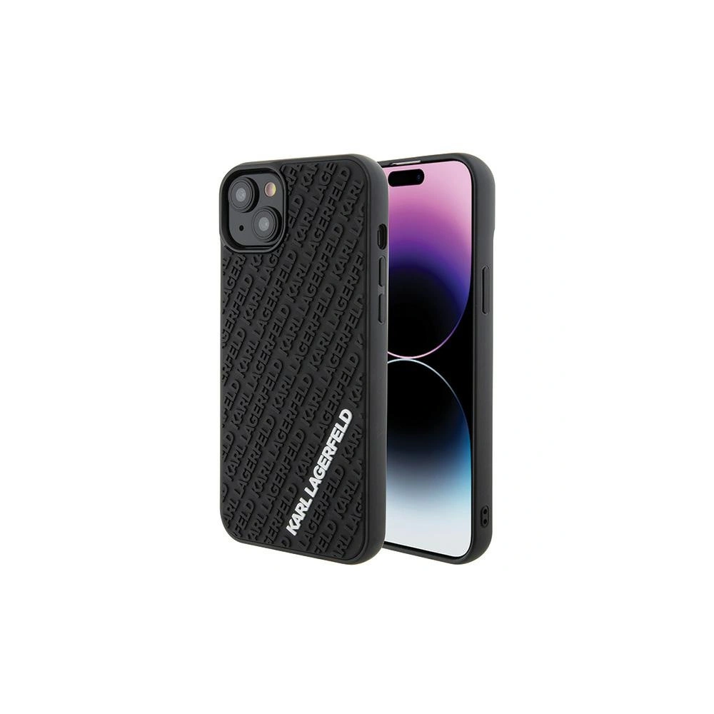 Etui Karl Lagerfeld KLHCP15M3DMKRLK Apple iPhone 15 Plus / 14 Plus hardcase 3D Rubber Multi Logo czarny/black