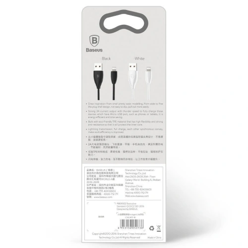 Kup Cablul Baseus Small Pretty Waist USB la Lightning, 2A, 1,2 metri, alb - BSU280WHT - {ean13} - Sklep Home Screen