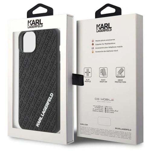 Kup Etui Karl Lagerfeld KLHCP15M3DMKRLK Apple iPhone 15 Plus / 14 Plus hardcase 3D Rubber Multi Logo černý/black - KLD1655 - {ean13} - Sklep Home Screen
