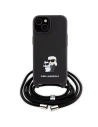 Kup Case Karl Lagerfeld KLHCP15MSAKCPSK Apple iPhone 15 Plus / 14 Plus Hardcase Crossbody Saffiano Metal Pin Karl & Choupette schwarz/black - KLD1656 - {ean13} - Sklep Home Screen