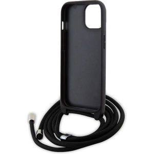Etui Karl Lagerfeld KLHCP15MSAKCPSK Apple iPhone 15 Plus / 14 Plus hardcase Crossbody Saffiano Metal Pin Karl & Choupette czarny/black