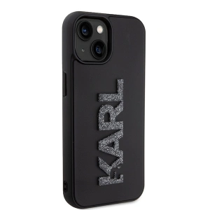 Etui Karl Lagerfeld KLHCP15S3DMBKCK Apple iPhone 15 hardcase 3D Rubber Glitter Logo czarny/black