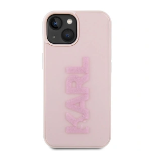 Etui Karl Lagerfeld KLHCP15S3DMBKCP Apple iPhone 15 hardcase 3D Rubber Glitter Logo różowy/pink