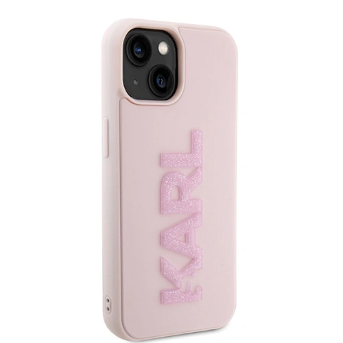 Kup Etui Karl Lagerfeld KLHCP15S3DMBKCP Apple iPhone 15 hardcase 3D Rubber Glitter Logo różowy/pink - KLD1658 - {ean13} - Sklep Home Screen