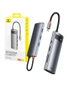 Adapter Baseus Gleam Hub 7w1 USB-C zu 1x HDMI4K 60Hz + 3xUSB3.0 + 1xPD + 1xSD/TF (grau)