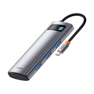 Kup Adapter Baseus Gleam Hub 7w1 USB-C zu 1x HDMI4K 60Hz + 3xUSB3.0 + 1xPD + 1xSD/TF (grau) - BSU4560 - {ean13} - Sklep Home Screen