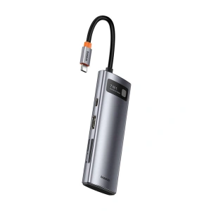Kup Adapter Baseus Gleam Hub 7w1 USB-C zu 1x HDMI4K 60Hz + 3xUSB3.0 + 1xPD + 1xSD/TF (grau) - BSU4560 - {ean13} - Sklep Home Screen