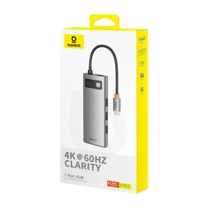 Kup Adapter Baseus Gleam Hub 7w1 USB-C zu 1x HDMI4K 60Hz + 3xUSB3.0 + 1xPD + 1xSD/TF (grau) - BSU4560 - {ean13} - Sklep Home Screen