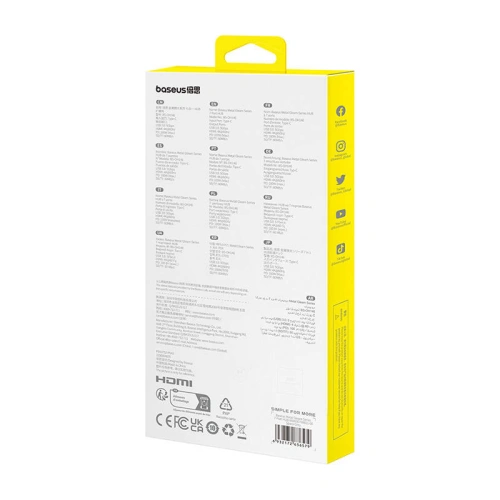 Kup Adaptér Baseus Gleam hub 7v1 USB-C na 1x HDMI4K 60Hz+3xUSB3.0+1xPD+1xSD/TF (šedý) - BSU4560 - {ean13} - Sklep Home Screen