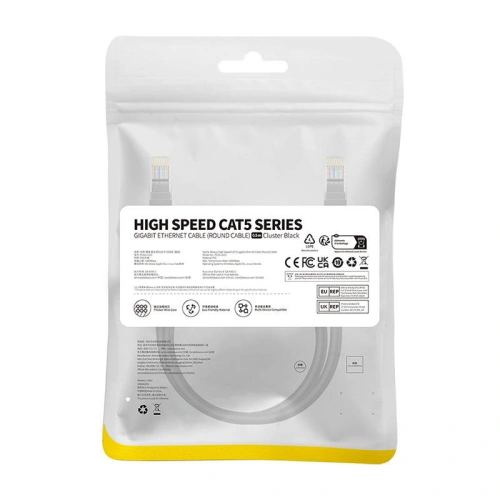 Kup Baseus Cablu de rețea Ethernet CAT5 0.5m (negru) - BSU4562 - {ean13} - Sklep Home Screen