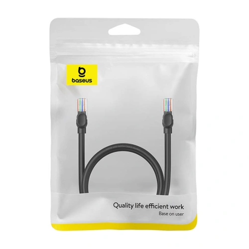 Buy Baseus Ethernet CAT5 network cable 1m (black) - BSU4563 - {ean13} - Home Screen Store Europe