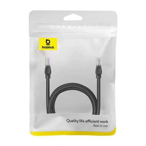 Buy Baseus Ethernet CAT5 network cable 2m (black) - BSU4565 - {ean13} - Home Screen Store Europe