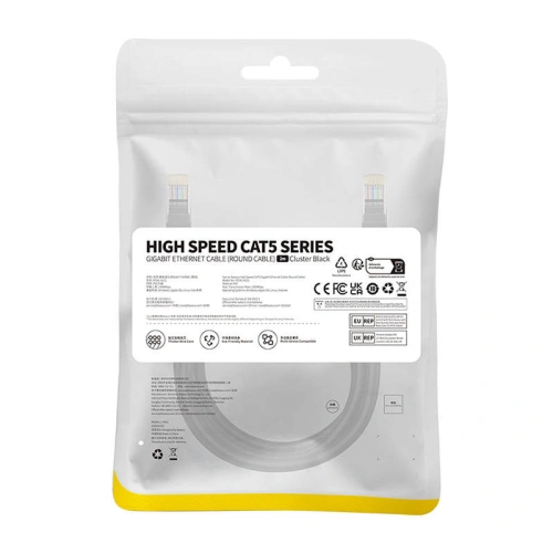 Kup Kabel síťový Baseus Ethernet CAT5 2m (černý) - BSU4565 - {ean13} - Sklep Home Screen