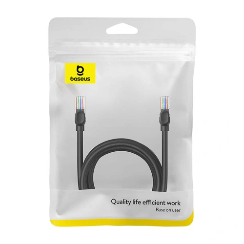 Buy Baseus Ethernet CAT5 network cable 3m (black) - BSU4566 - {ean13} - Home Screen Store Europe