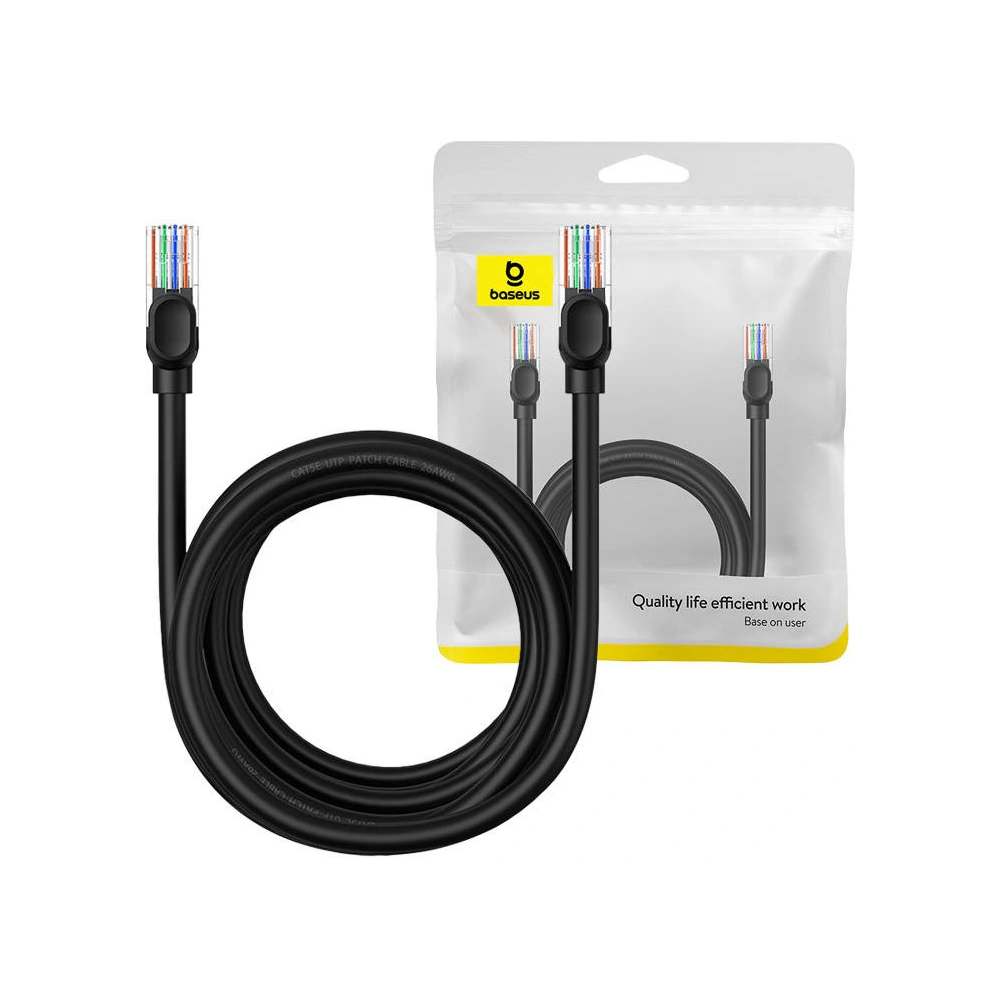 Kabel sieciowy Baseus Ethernet CAT5 5m (czarny)