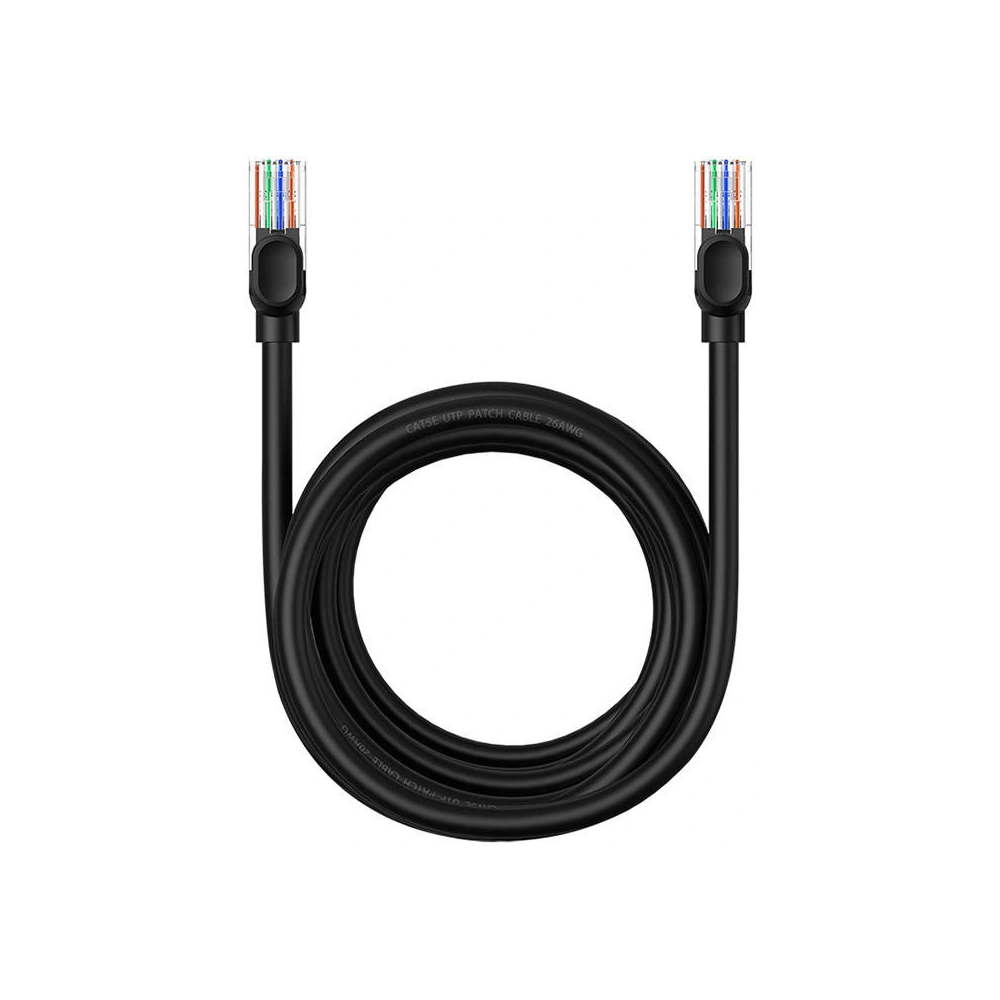 Kabel sieciowy Baseus Ethernet CAT5 5m (czarny)
