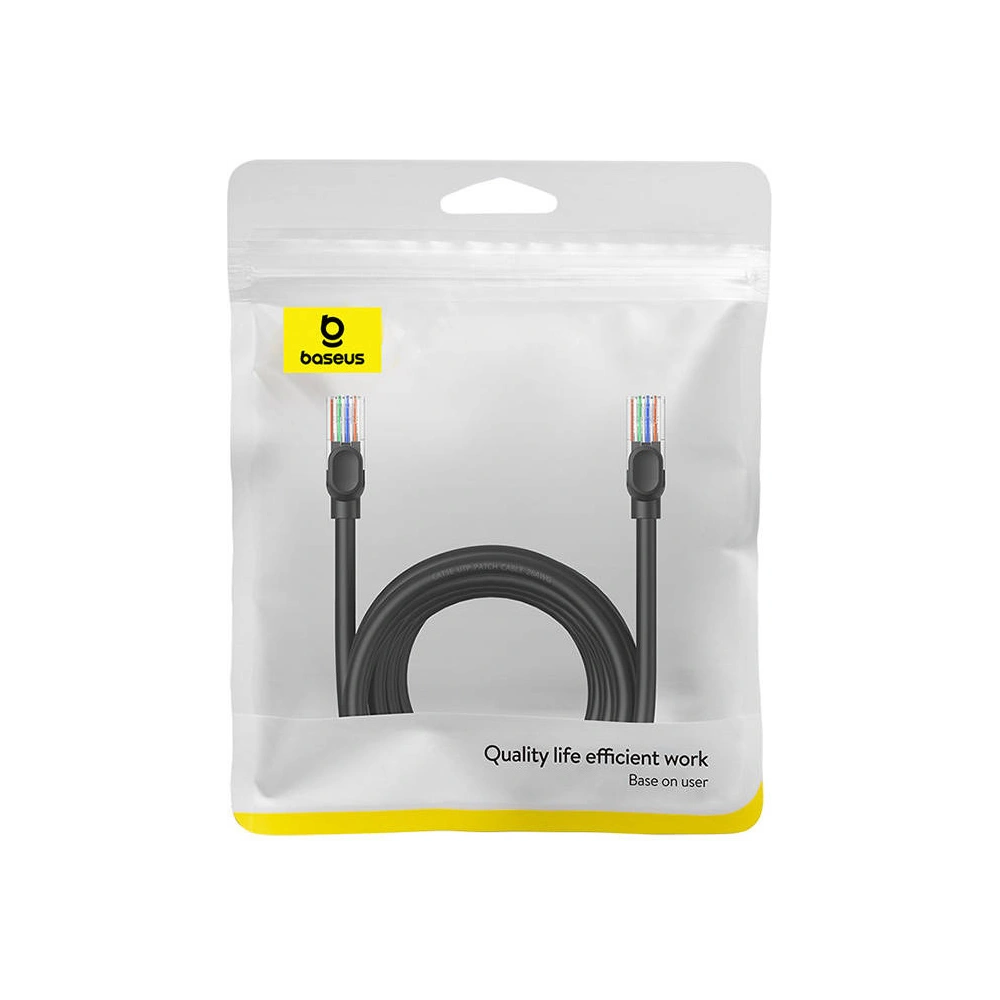 Kabel sieciowy Baseus Ethernet CAT5 8m (czarny)