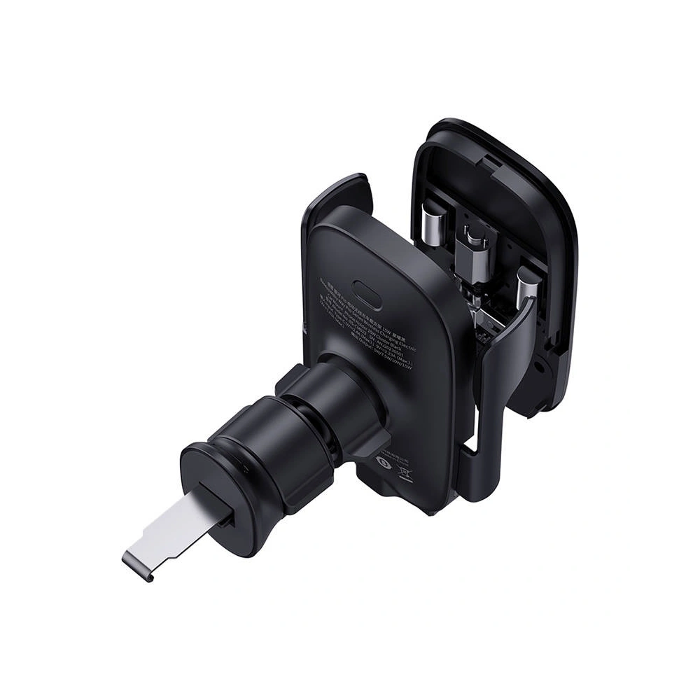 Uchwyt samochodowy z ładowarką do kratki nawiewu Baseus MilkyWay Pro 15W (czarny)
