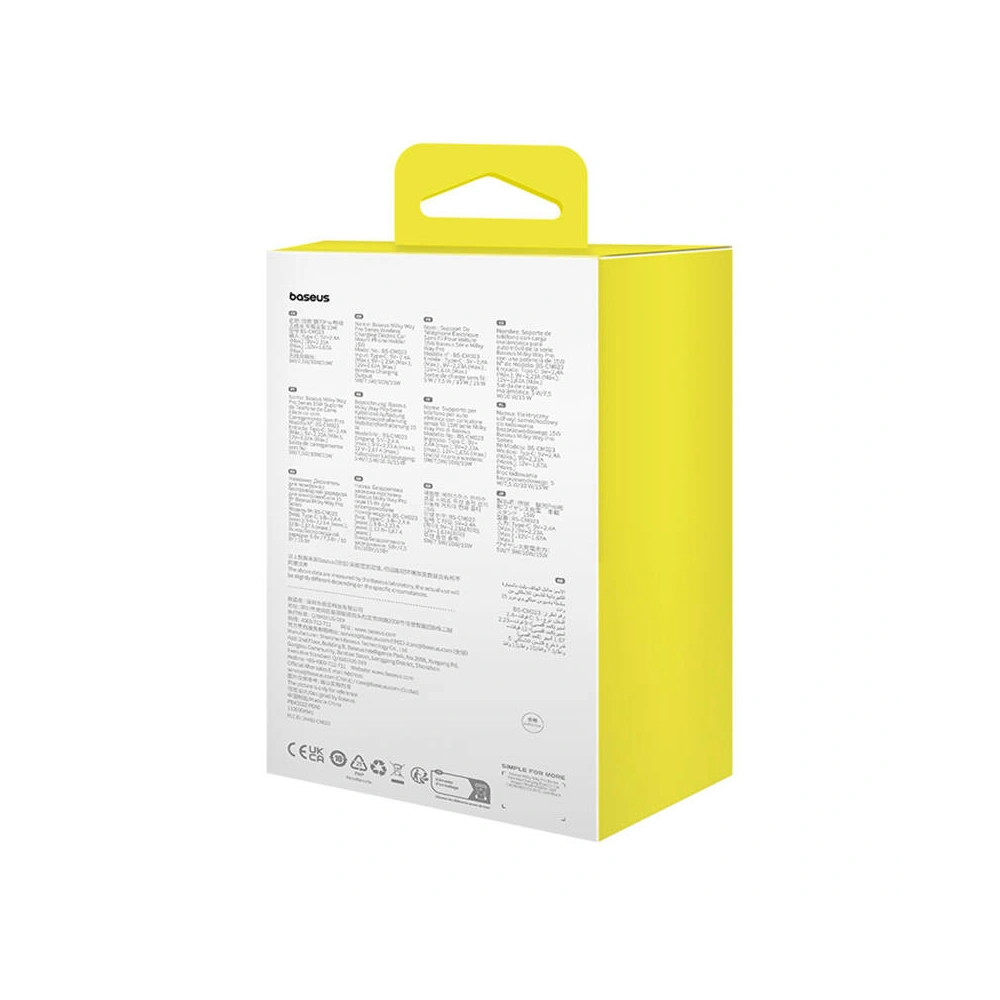 Uchwyt samochodowy z ładowarką do kratki nawiewu Baseus MilkyWay Pro 15W (czarny)