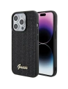 Etui Guess GUHCP15LPMSDGSK Apple iPhone 15 Pro keménytok Disco Metal Script fekete/black