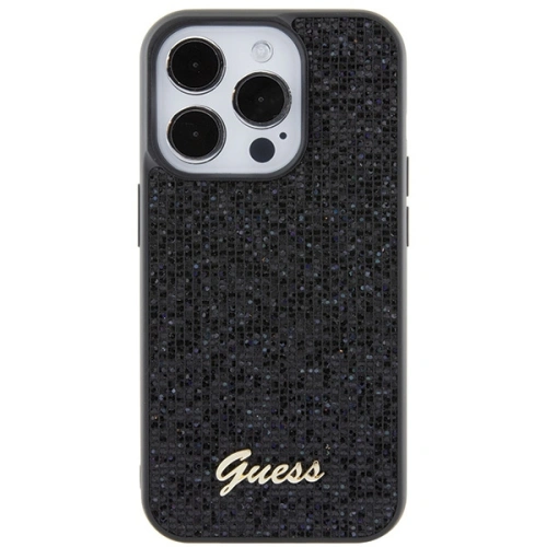 Kup Etui Guess GUHCP15LPMSDGSK Apple iPhone 15 Pro keménytok Disco Metal Script fekete/black - GUE2820 - {ean13} - Sklep Home Screen