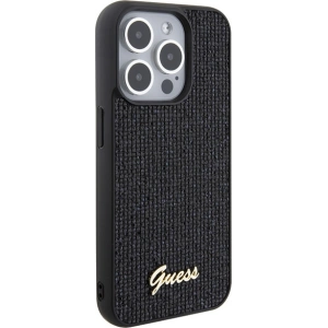 Etui Guess GUHCP15LPMSDGSK Apple iPhone 15 Pro hardcase Disco Metal Script czarny/black