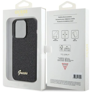 Etui Guess GUHCP15LPMSDGSK Apple iPhone 15 Pro hardcase Disco Metal Script czarny/black
