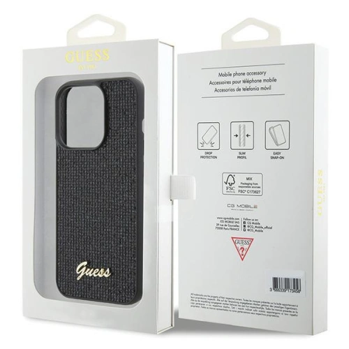 Kup Etui Guess GUHCP15LPMSDGSK Apple iPhone 15 Pro keménytok Disco Metal Script fekete/black - GUE2820 - {ean13} - Sklep Home Screen
