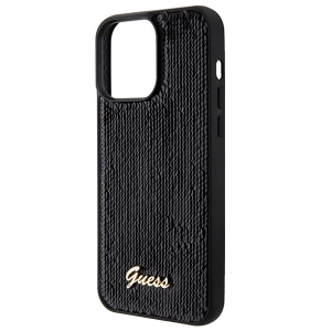 Etui Guess GUHCP15LPSFDGSK Apple iPhone 15 Pro hardcase Sequin Script Metal czarny/black