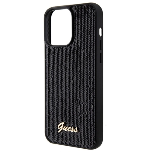 Kup Etui Guess GUHCP15LPSFDGSK Apple iPhone 15 Pro kemény tok Sequin Script Metal fekete/black - GUE2821 - {ean13} - Sklep Home Screen