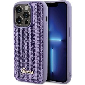 Etui Guess GUHCP15LPSFDGSU Apple iPhone 15 Pro hardcase Sequin Script Metal fioletowy/purple
