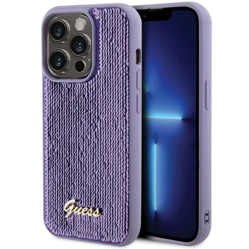 Kup Guess Apple Carcasă GUHCP15LPSFDGSU iPhone 15 Pro hardcase Sequin Script Metal violet/violet - GUE2823 - {ean13} - Sklep Home Screen