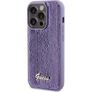 Etui Guess GUHCP15LPSFDGSU Apple iPhone 15 Pro hardcase Sequin Script Metal fioletowy/purple