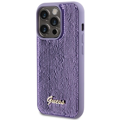 Kup Guess Apple Carcasă GUHCP15LPSFDGSU iPhone 15 Pro hardcase Sequin Script Metal violet/violet - GUE2823 - {ean13} - Sklep Home Screen