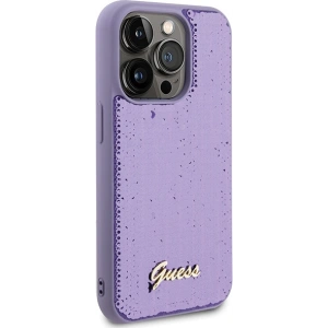 Etui Guess GUHCP15LPSFDGSU Apple iPhone 15 Pro hardcase Sequin Script Metal fioletowy/purple
