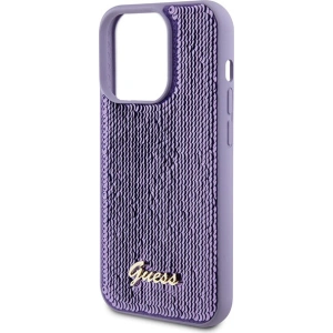 Etui Guess GUHCP15LPSFDGSU Apple iPhone 15 Pro hardcase Sequin Script Metal fioletowy/purple