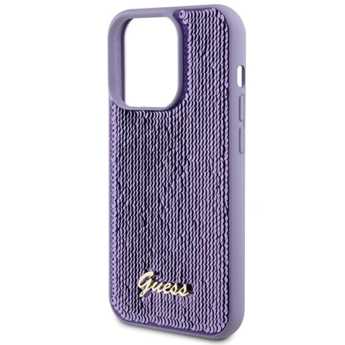 Kup Etui Guess GUHCP15LPSFDGSU Apple iPhone 15 Pro hardcase Sequin Script Metal fioletowy/purple - GUE2823 - {ean13} - Sklep Home Screen