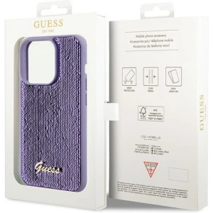 Etui Guess GUHCP15LPSFDGSU Apple iPhone 15 Pro hardcase Sequin Script Metal fioletowy/purple