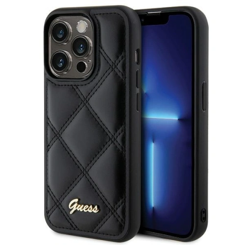 Kup Etui Guess GUHCP15LPSQSQSK Apple iPhone 15 Pro keménytok Quilted Metal Logo fekete/black - GUE2824 - {ean13} - Sklep Home Screen