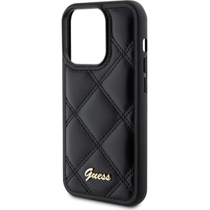 Etui Guess GUHCP15LPSQSQSK Apple iPhone 15 Pro hardcase Quilted Metal Logo czarny/black